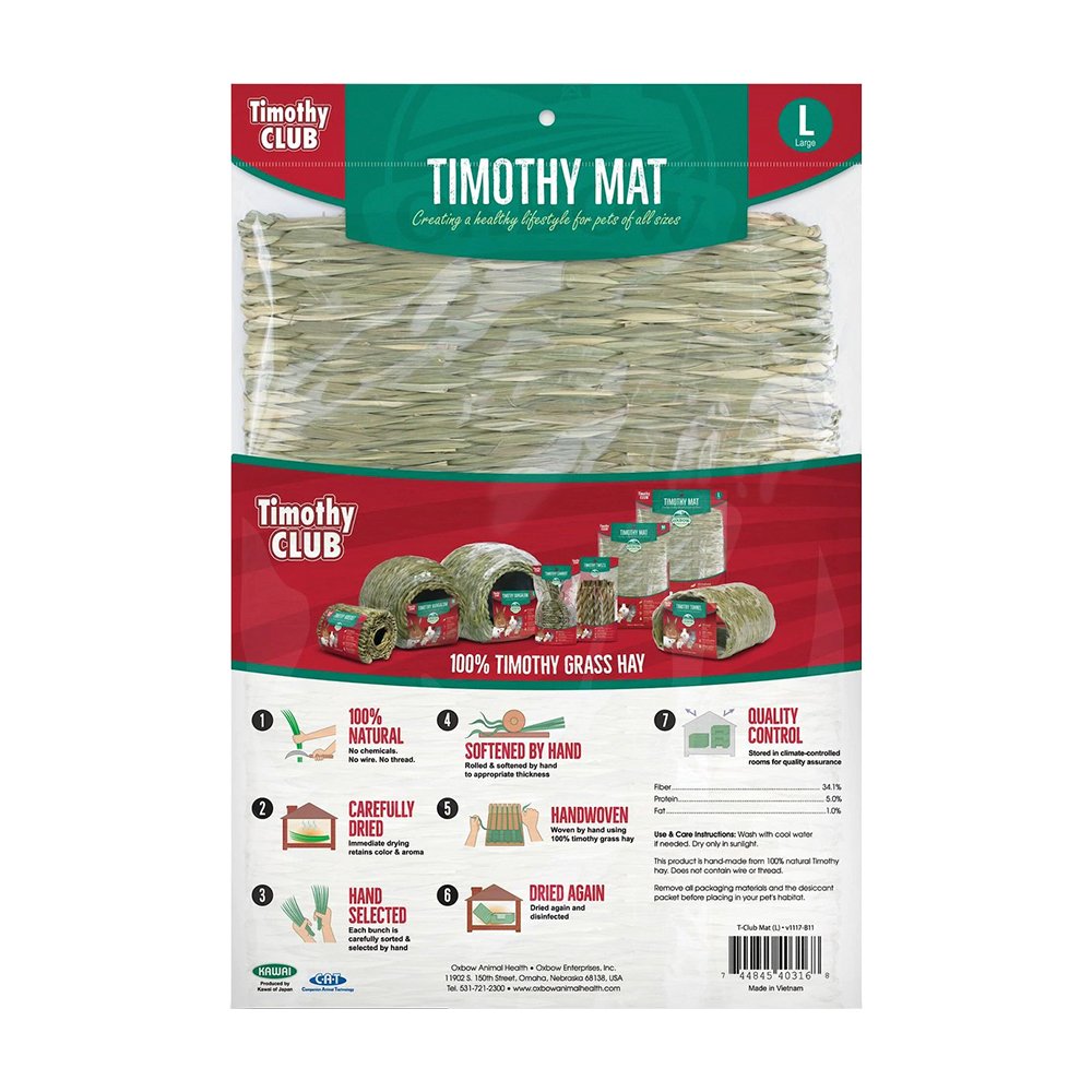 Oxbow Animal Health Timothy CLUB Small Animal Hay Mat Large