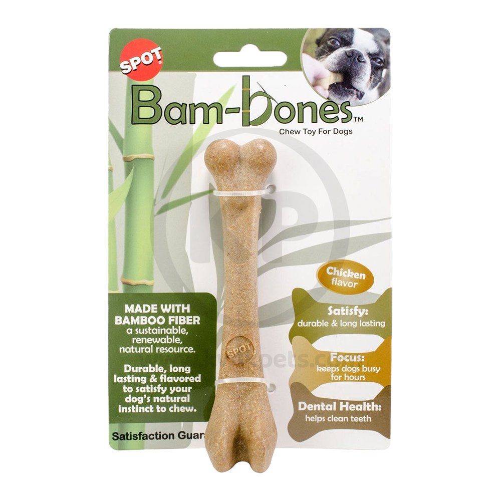 Ethical Pet Spot Bam-Bones Chicken Bone Dog Chew Toy 7.25-in