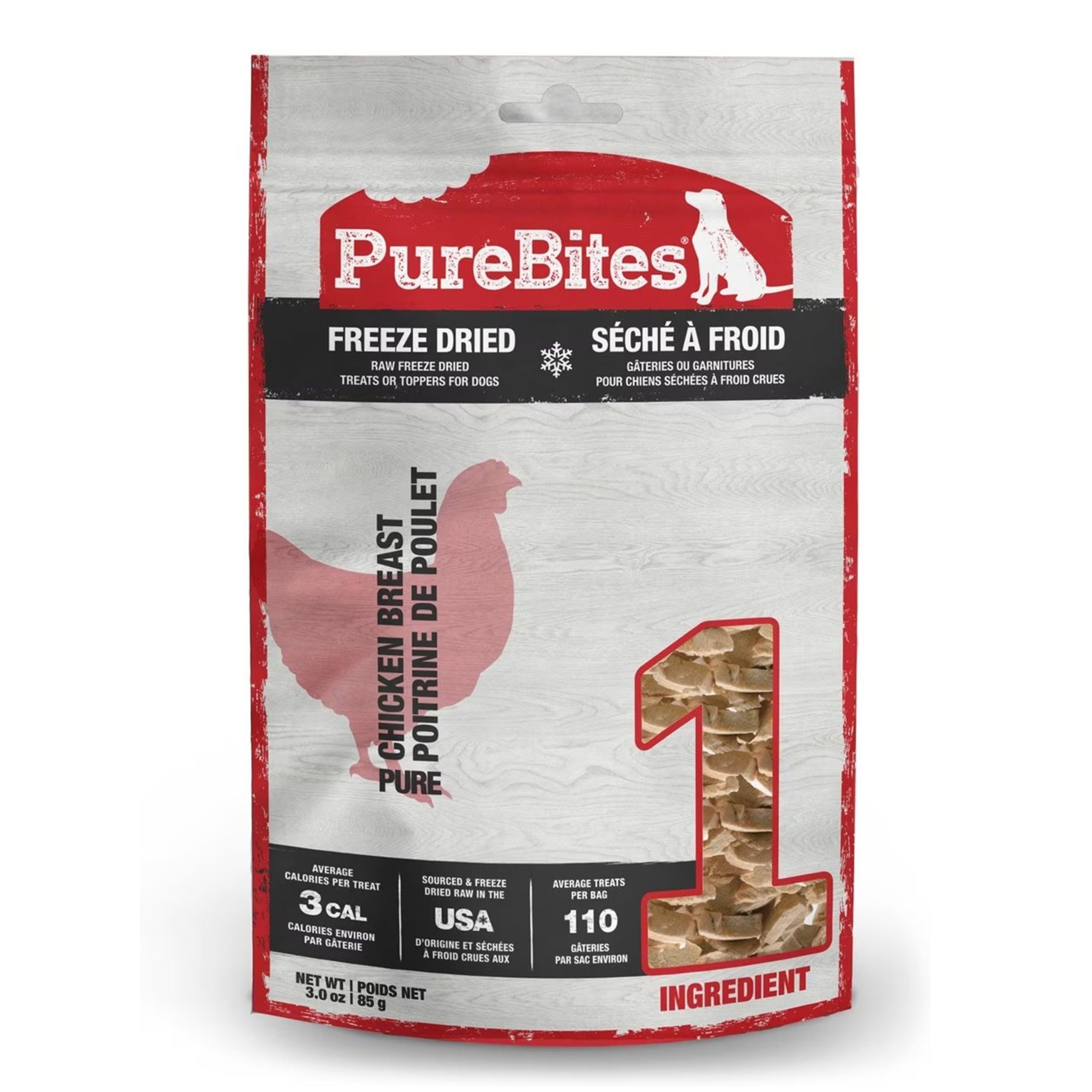 PureBites Chicken Breast Freeze Dried Dog Treats 3-oz