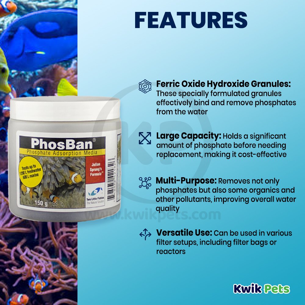 Two Little Fishies PhosBan Phosphate Adsorption Media 150g