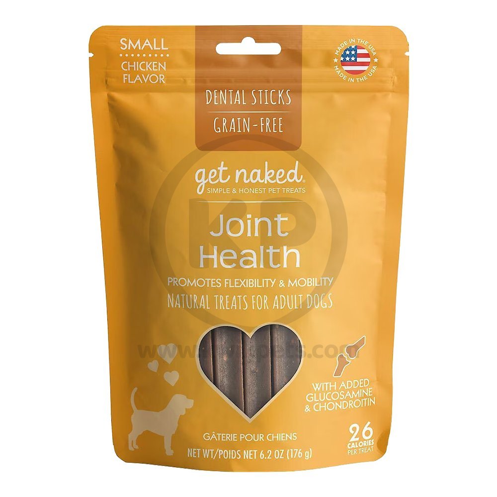 Get Naked Joint Health Grain-Free Dental Stick Chicken Dog Treats Small 6.2-oz