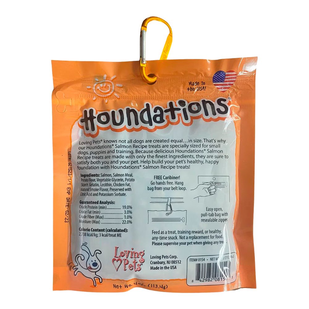 Loving Pets Houndations Small Dog & Puppy Training Treats Salmon 4-oz