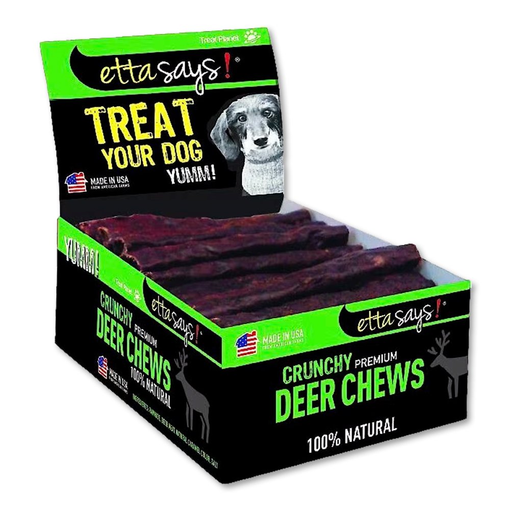 Etta Says! Premium Crunchy Deer Chews Dog Treat 36 Count