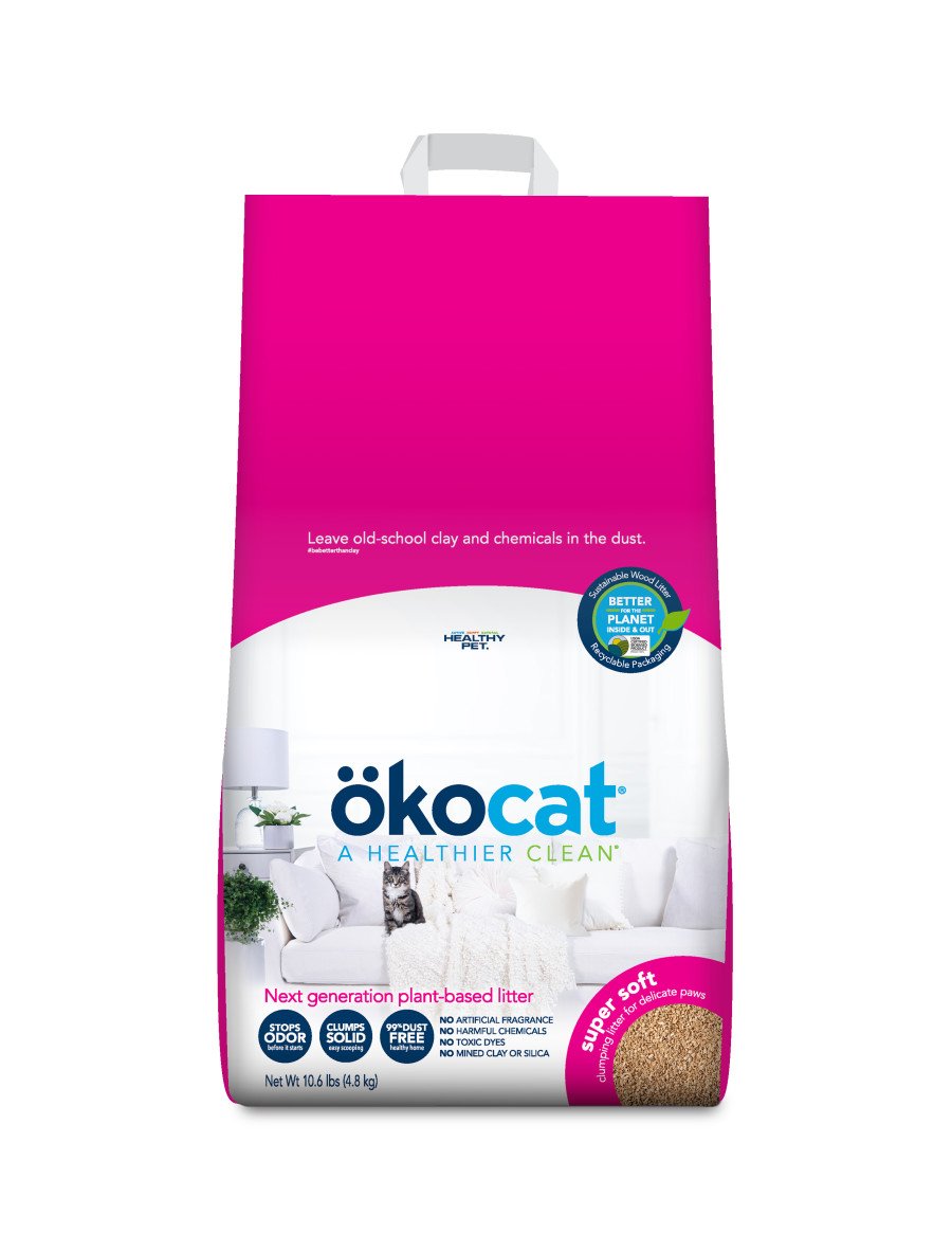 Okocat Super Soft Clumping Wood Cat Litter 10.6-lb