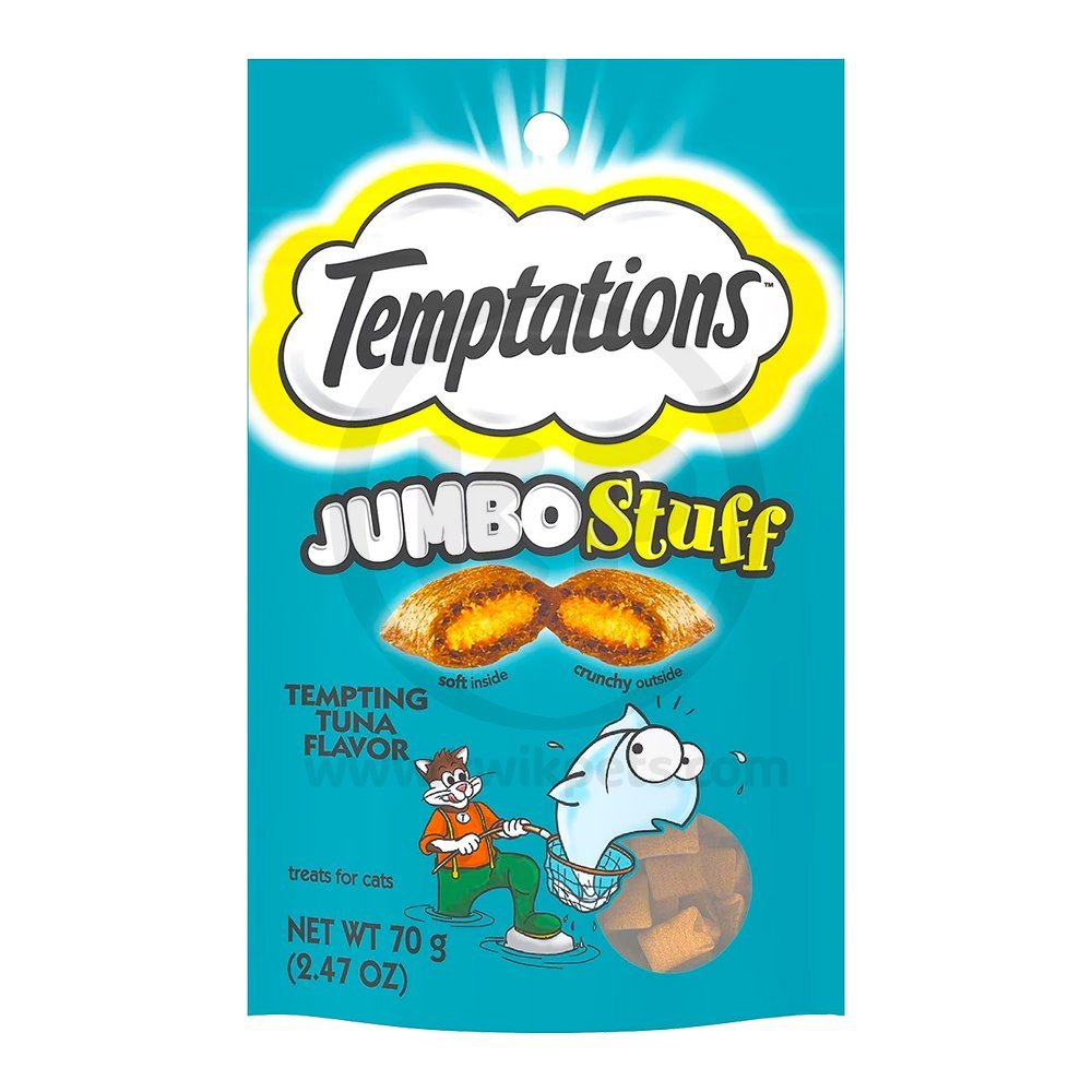 Temptations Jumbo Stuff Soft & Crunchy Cat Treats Tempting Tuna 2.47-oz