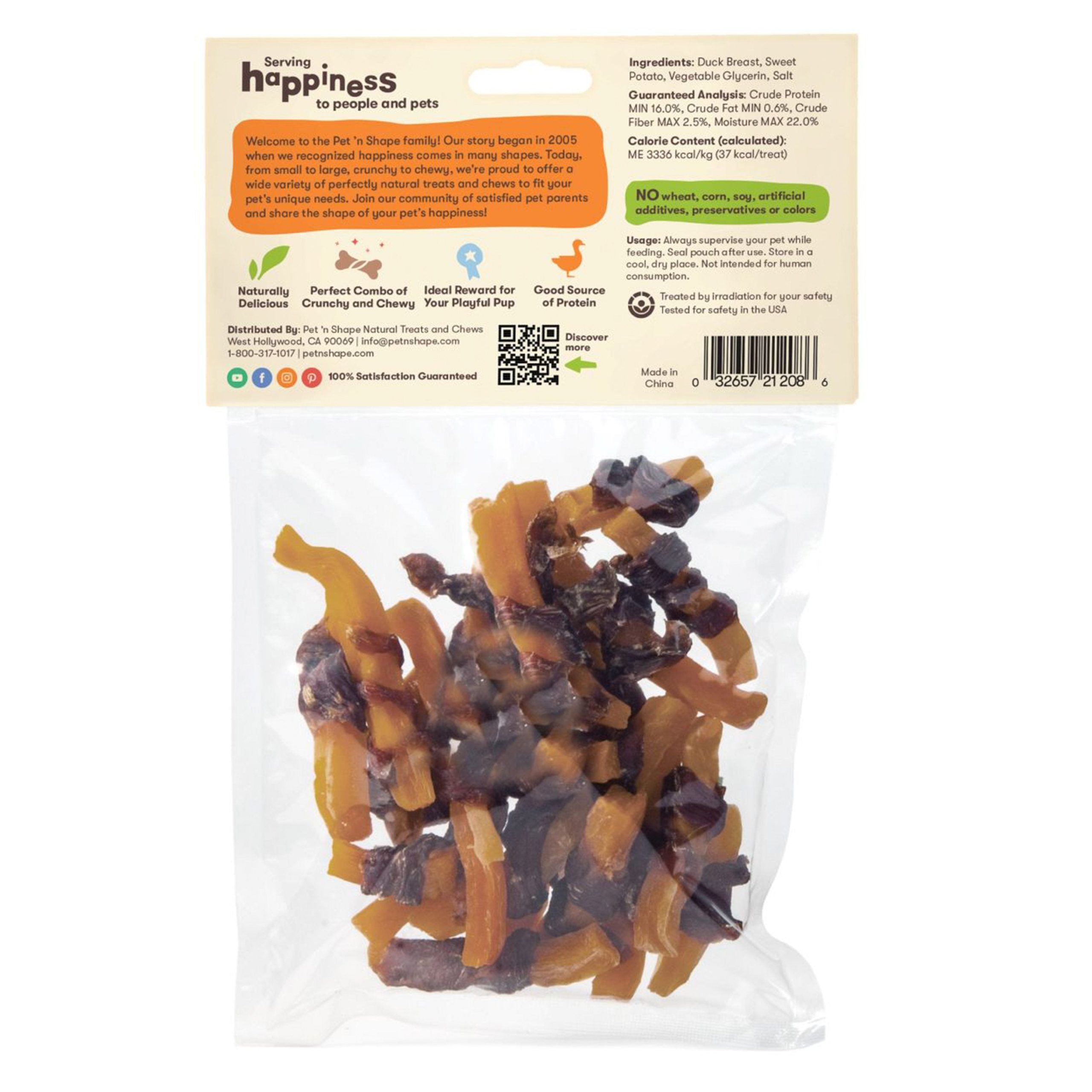 Pet ‘n Shape Duck ‘n Sweet Potato Jerky Dog Treats 8-oz