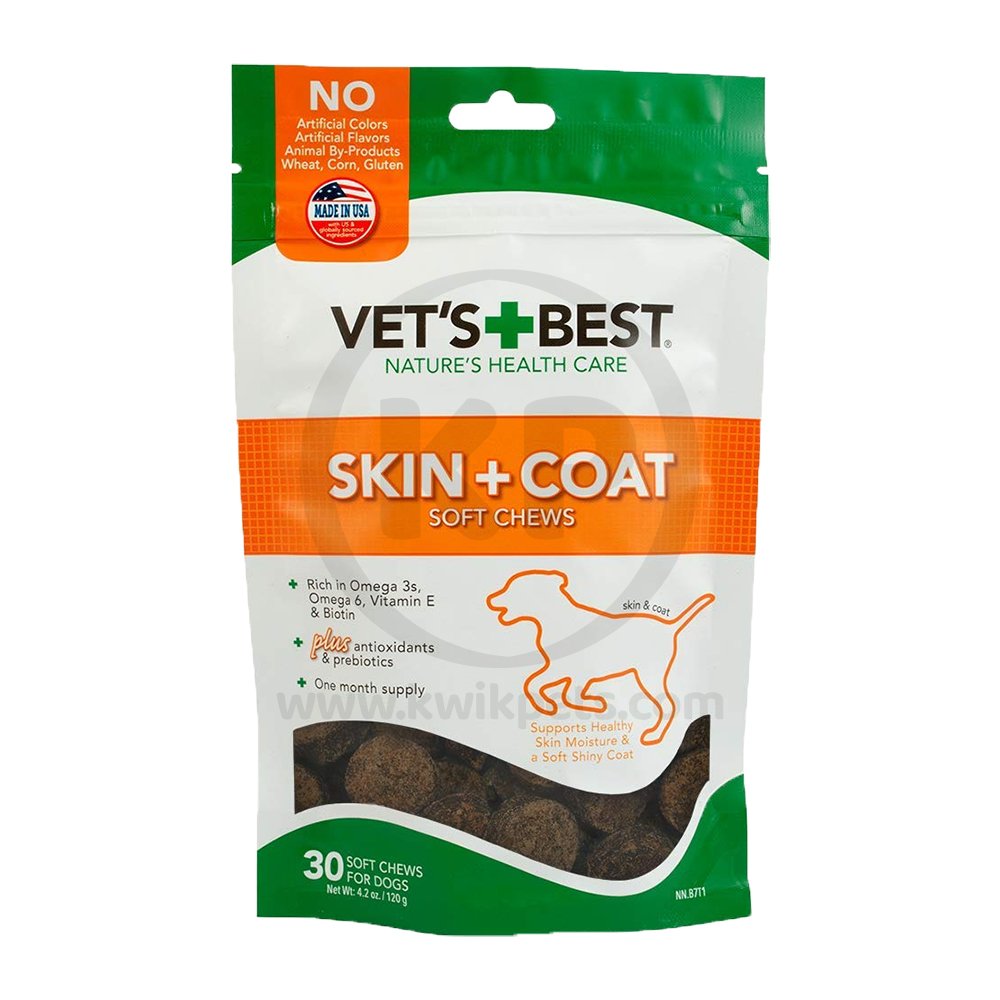 Vet’s Best Skin & Coat Dog Soft Chews 30 Count 4.2-oz