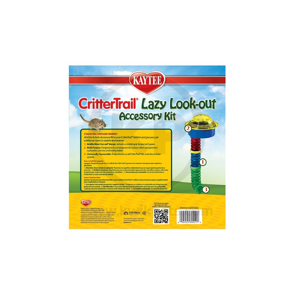 Kaytee CritterTrail Lazy Look-Out Accessory Kit for Hamsters Gerbils & Mice 6 Count