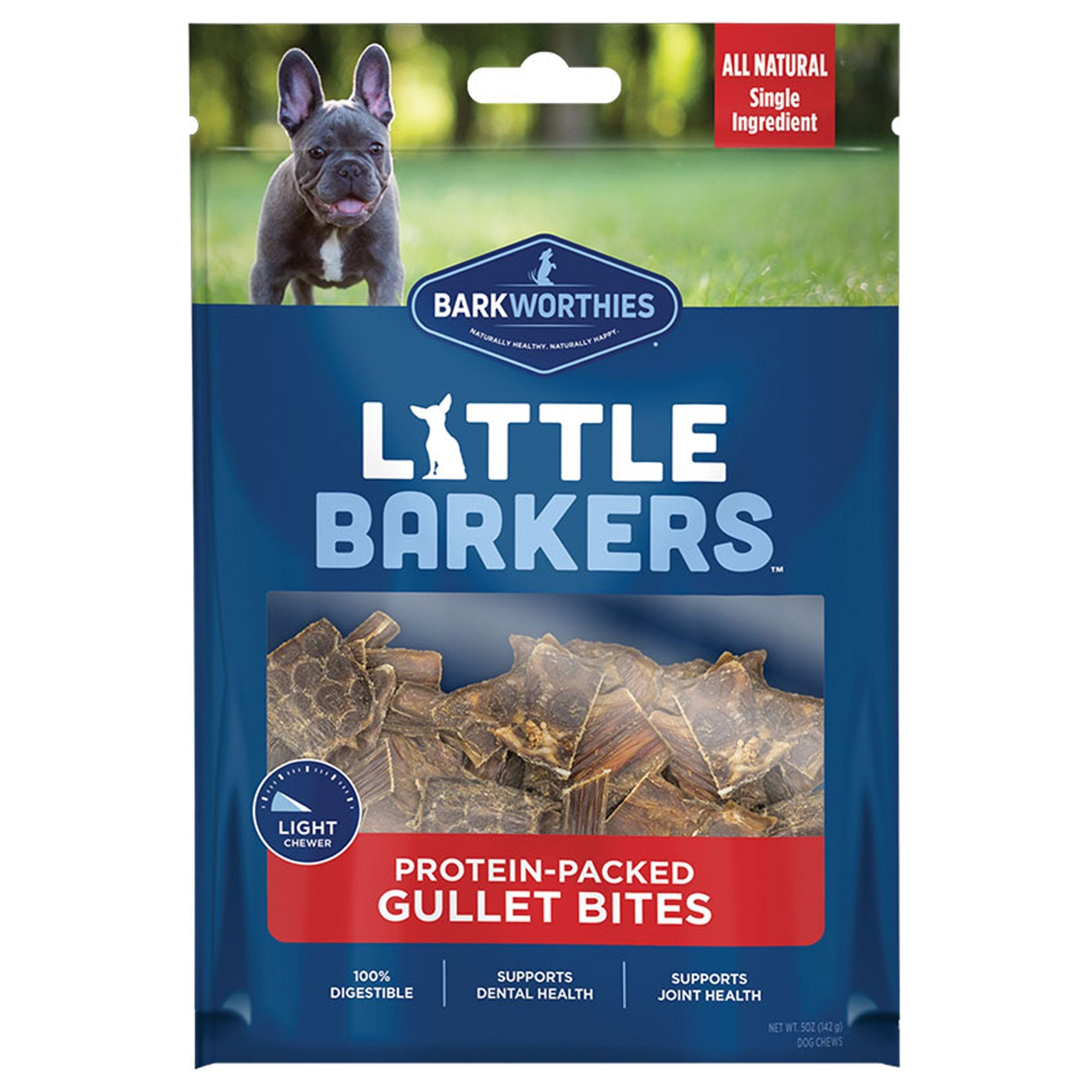 Barkworthies Little Barkers Gullet Bites Dog Chews 5-oz