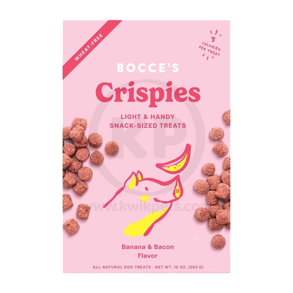 Bocce’s Bakery Crispies Light & Handy Snack-Sized Dog Treats Banana & Bacon 10-oz