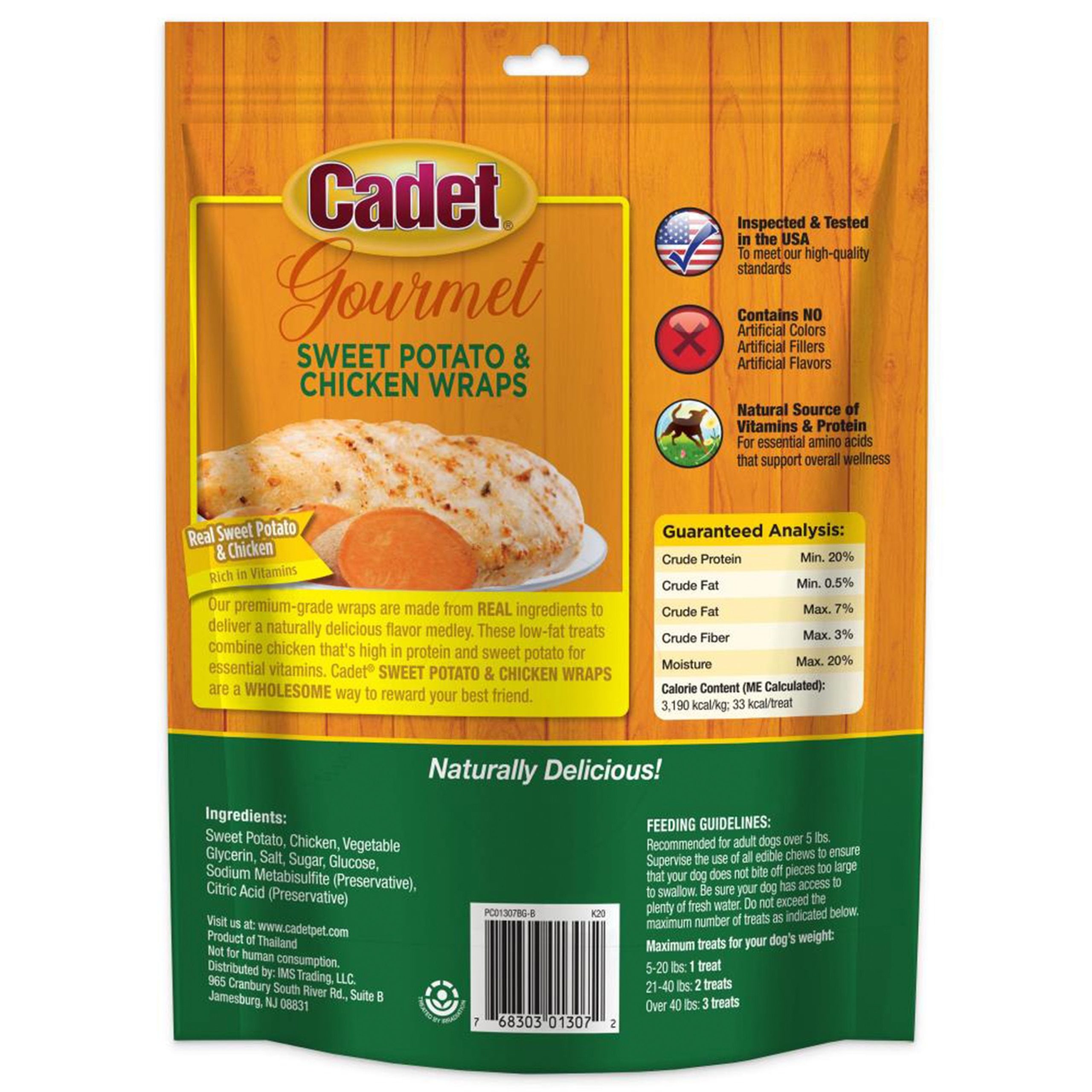 Cadet Gourmet Chicken-Wrapped Sweet Potato Dog Treats 14-oz