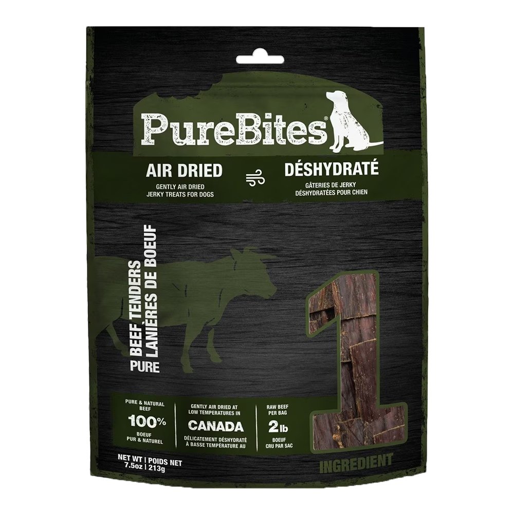 PureBites Beef Tenders Air Dried Pure Jerky Dog Treats 7.5-oz