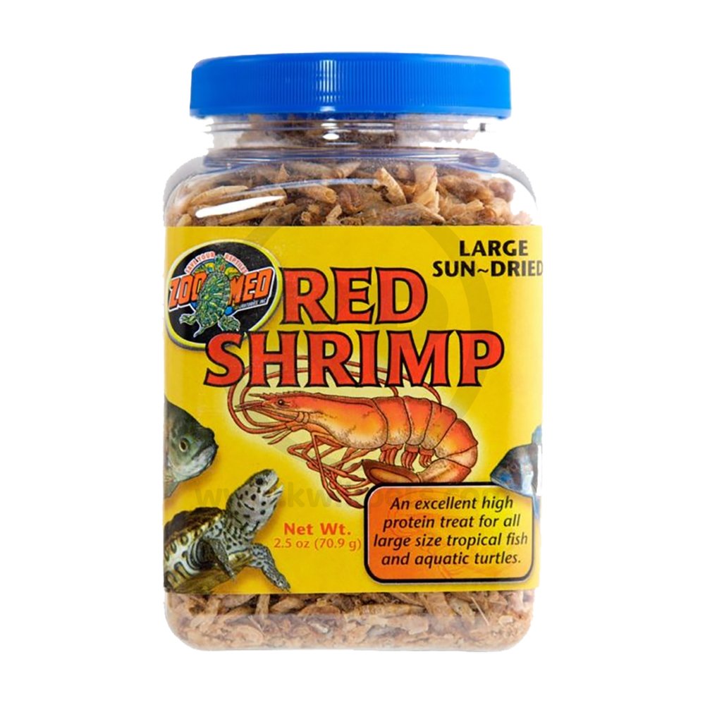 Zoo Med Sun-Dried Large Red Shrimp Reptile Food 2.5-oz