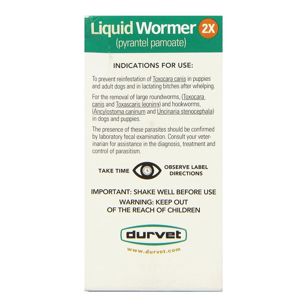 Durvet Liquid Wormer 2X for Dogs 2-oz