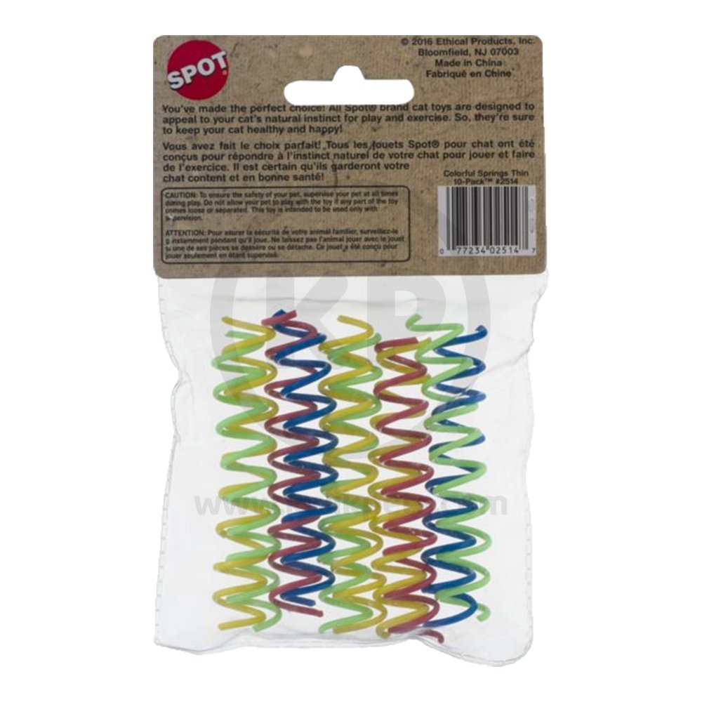 Ethical Pet Spot Thin Colorful Springs Cat Toy Assorted 10 Count 3-in