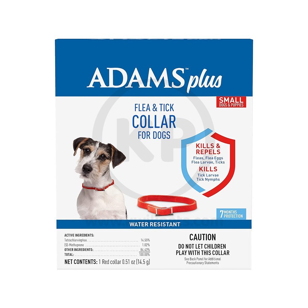 Adams Plus Flea & Tick Red Collar for Dogs Small