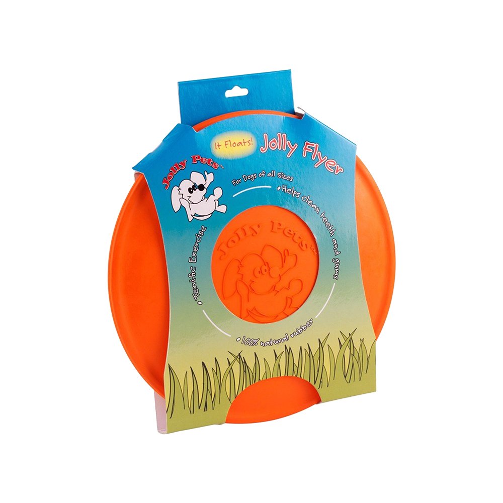 Jolly Pet Floating Flyer Dog Toy Orange 7.5-in