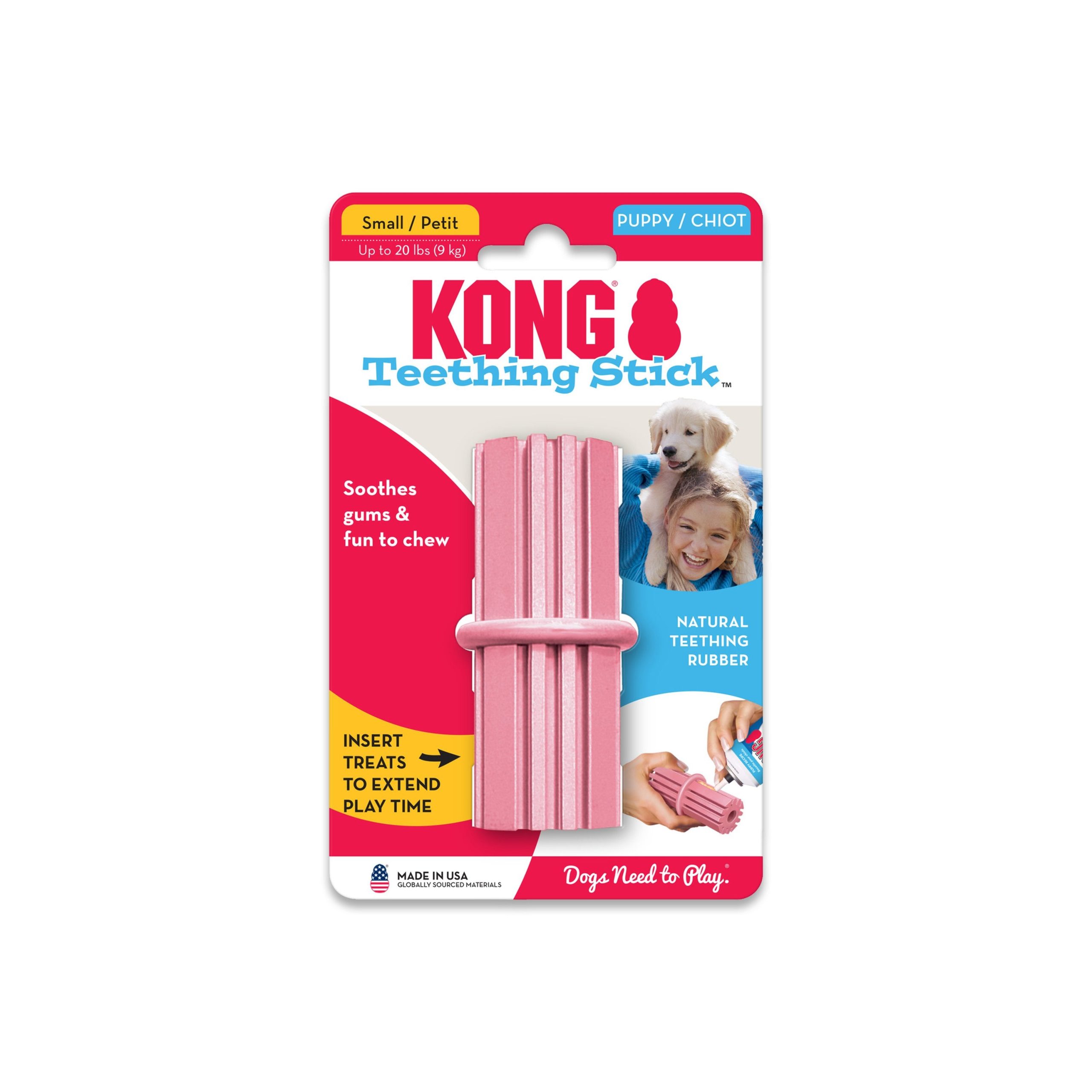 KONG Teething Stick Puppy Toy Assorted Small