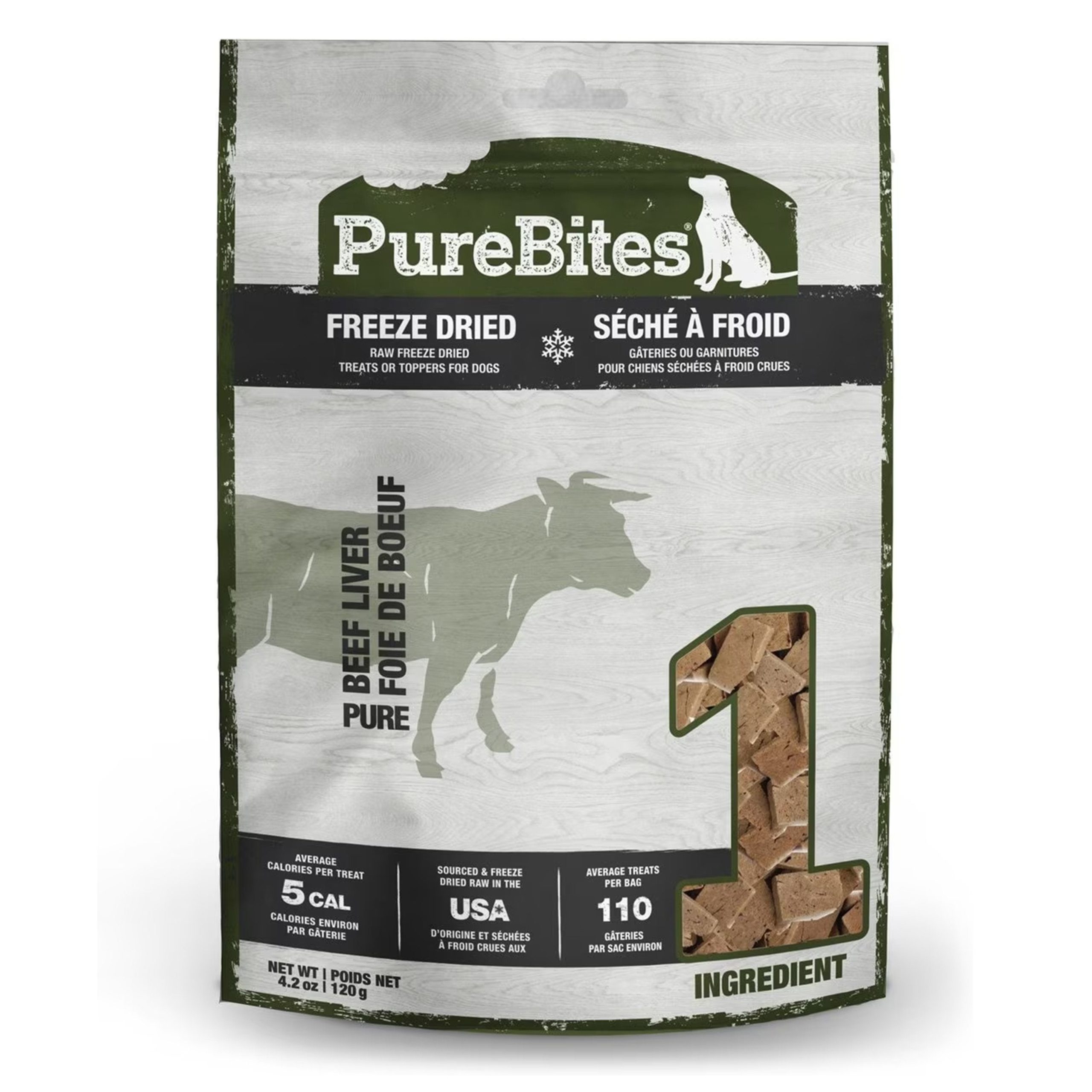 PureBites Beef Liver Freeze Dried Dog Treats 4.2-oz