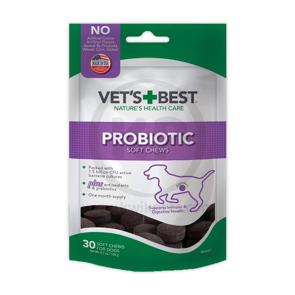 Vet’s Best Probiotic Chicken Flavored Soft Chews Digestive Supplement for Dogs, 4.2 oz