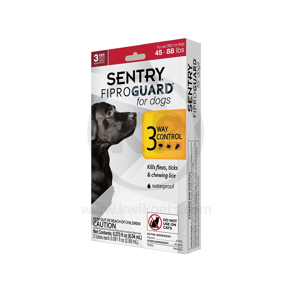 Sentry FiproGuard Dog Flea & Tick Squeeze-on 0.273-oz 3 Count