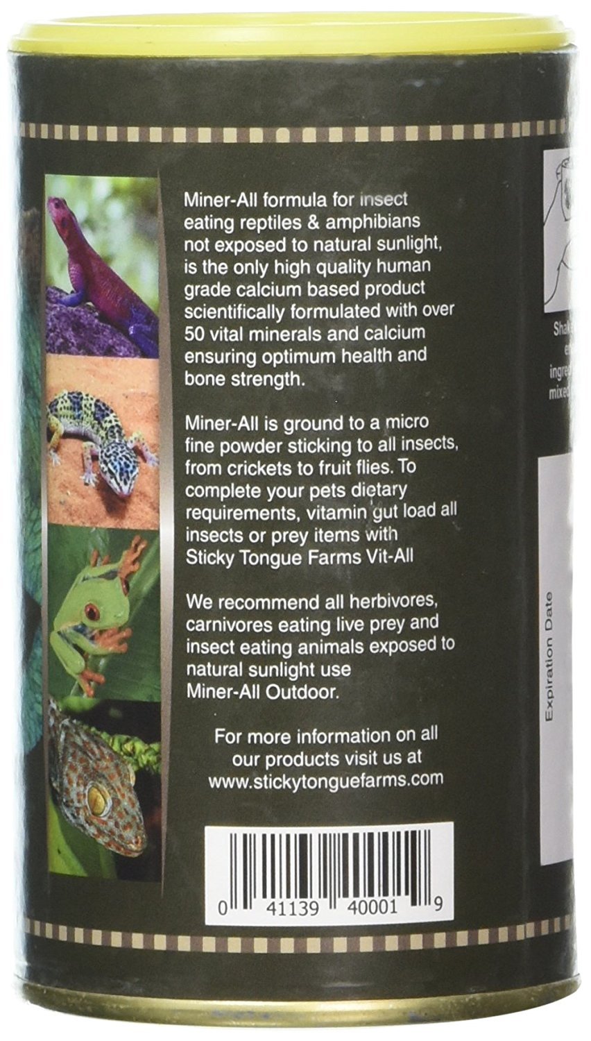 Miner-All Calcium/Mineral Supplement for Indoor Incestivorous Reptiles & Amphibians 6-oz