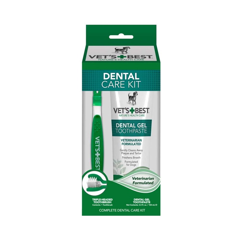 Veterinarian’s Best Dental Care Kit with Toothbrush and Gel 3.5oz