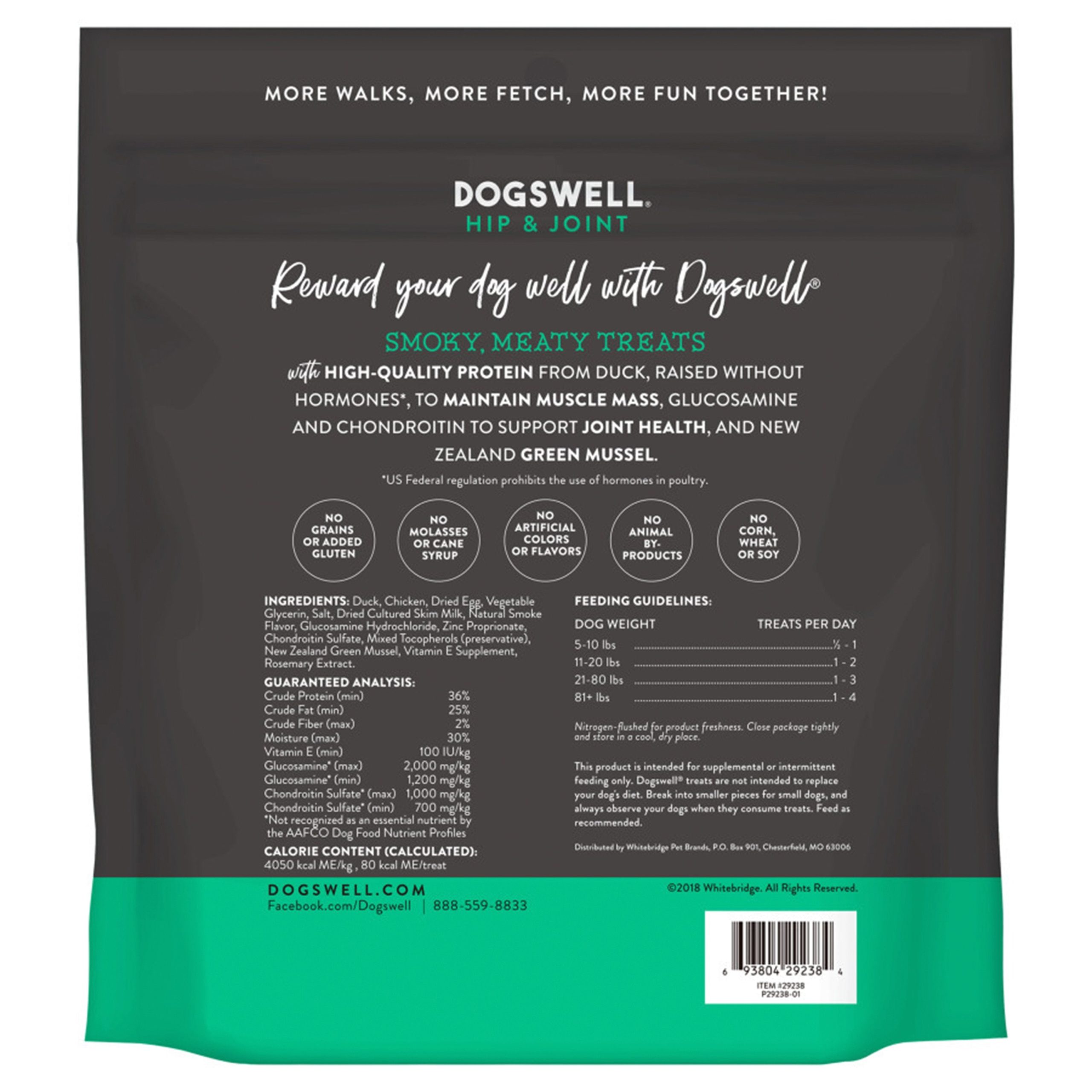 Dogswell Hip & Joint Grillers Grain-Free Dog Treats Duck, 20 oz