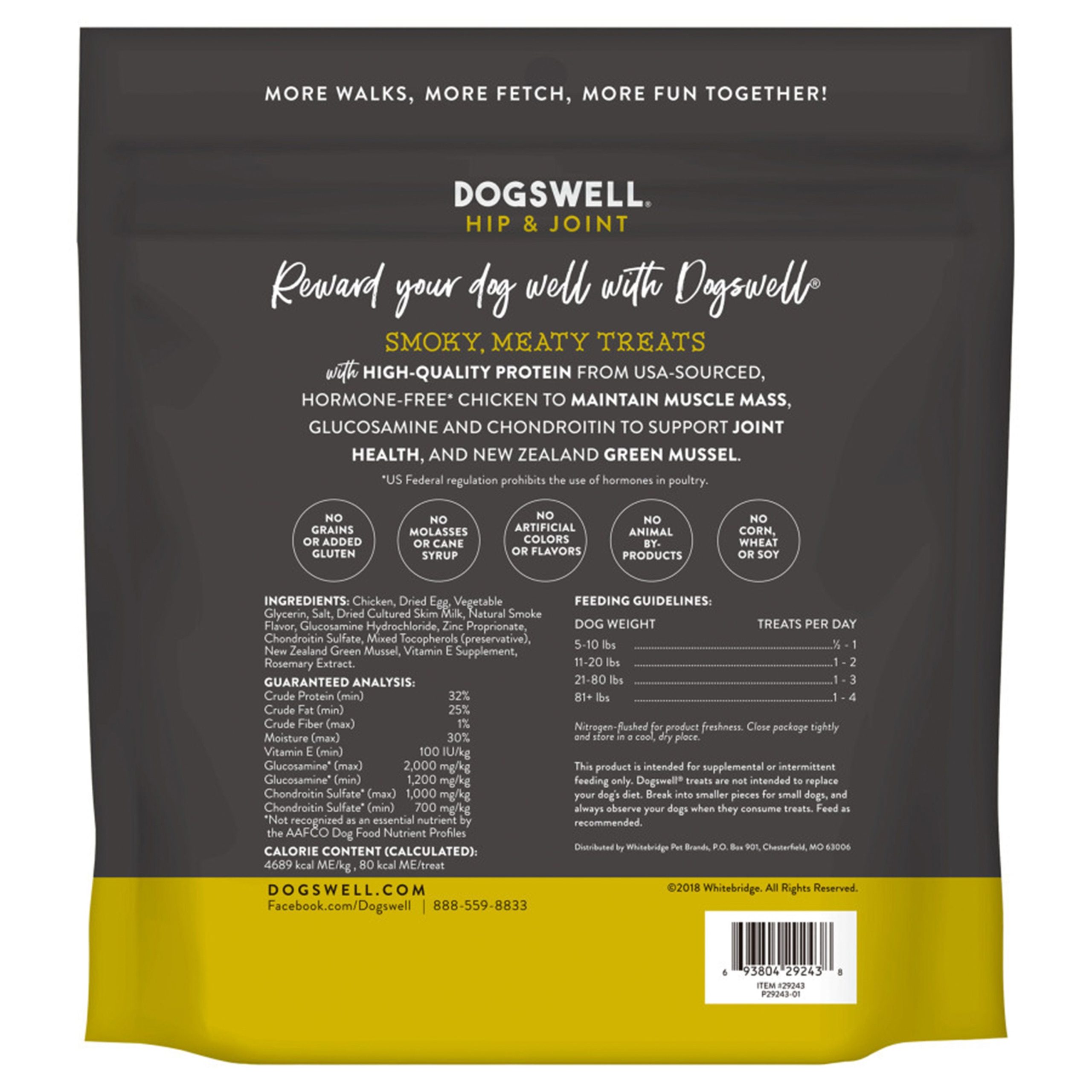 Dogswell Hip & Joint Grillers Grain-Free Dog Treats Chicken 24-oz