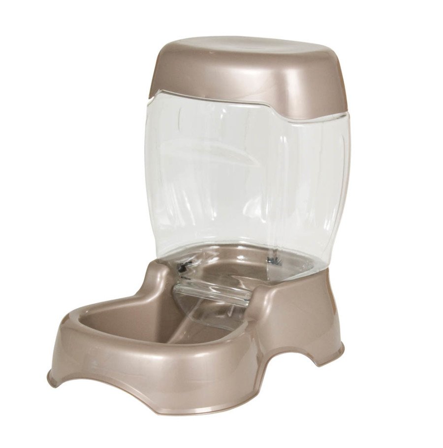 Petmate Pet Cafe Automatic Dog & Cat Gravity Feeder Pearl Tan Large