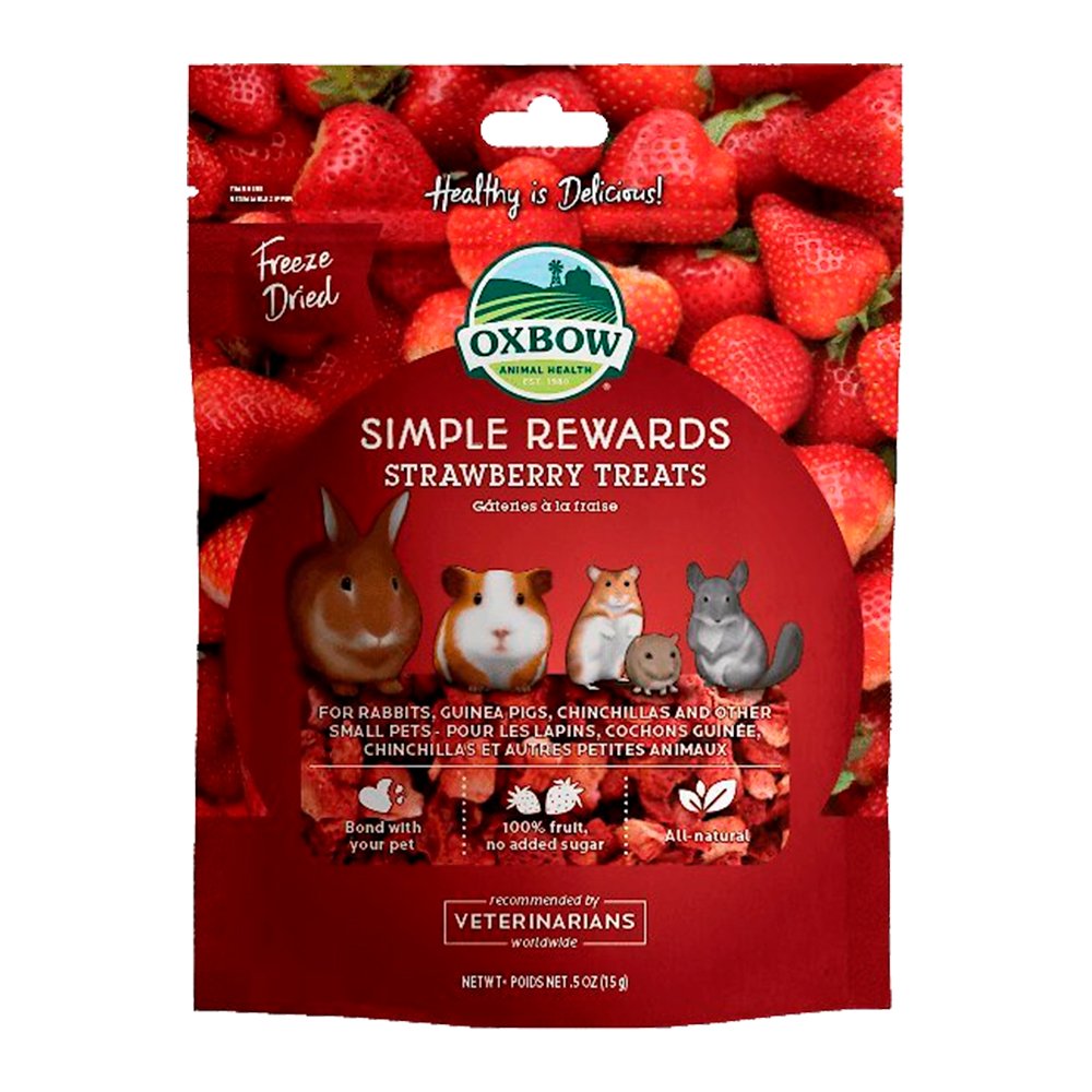 Oxbow Animal Health Simple Rewards Freeze Dried Strawberry Small Animal Treats 0.5-oz