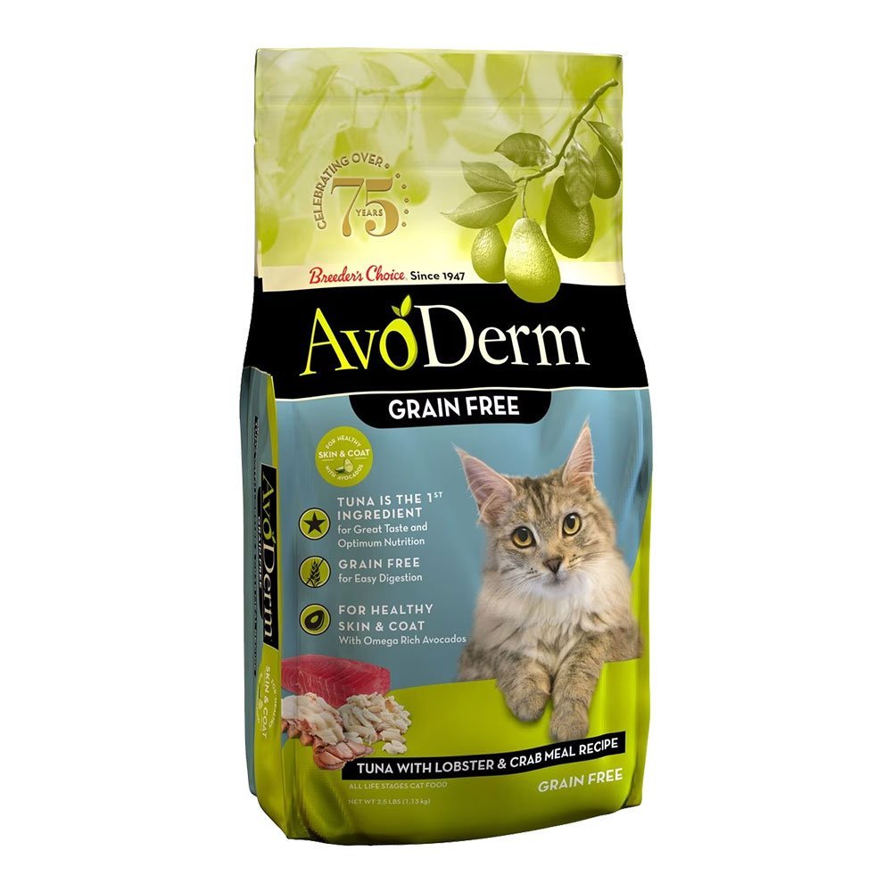 AvoDerm Natural Grain Free Tuna with Lobster & Crab Meal Dry Cat Food 2.5-lb