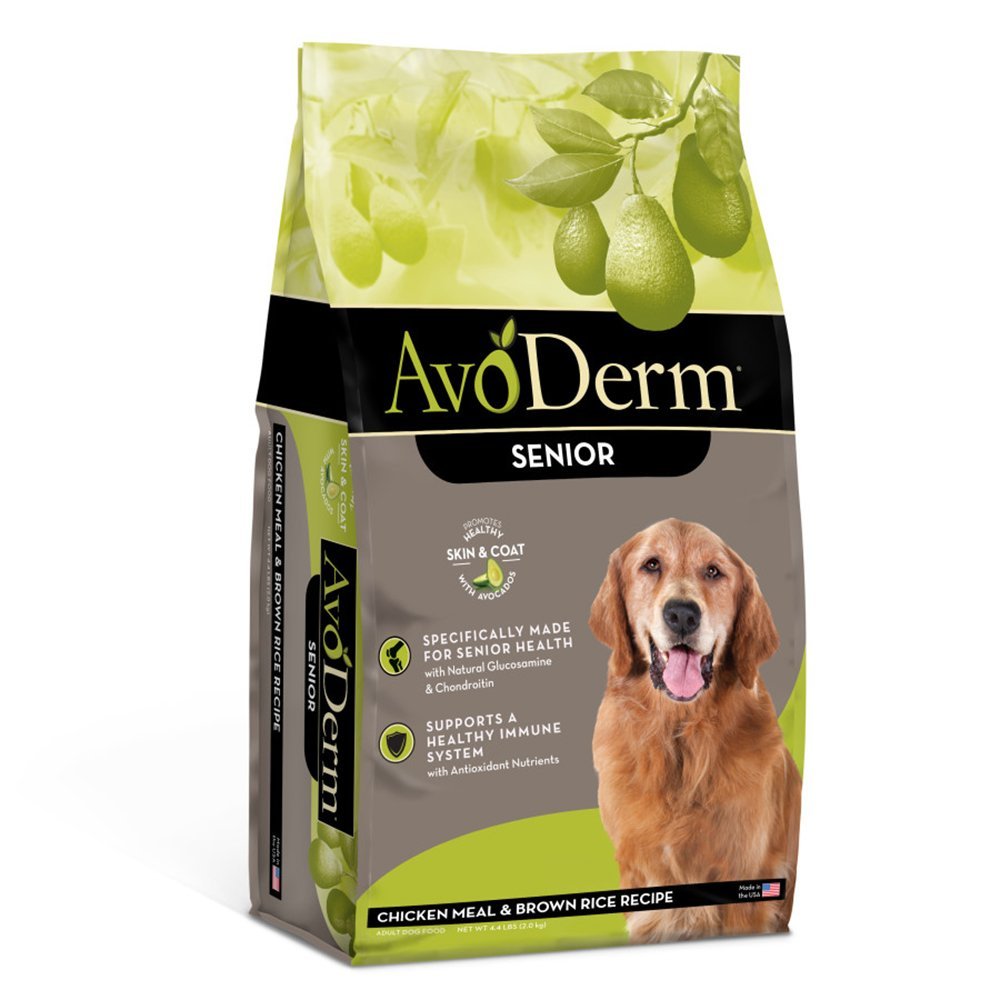 AvoDerm Natural Chicken Meal & Brown Rice Senior Dry Dog Food 4.4-lb