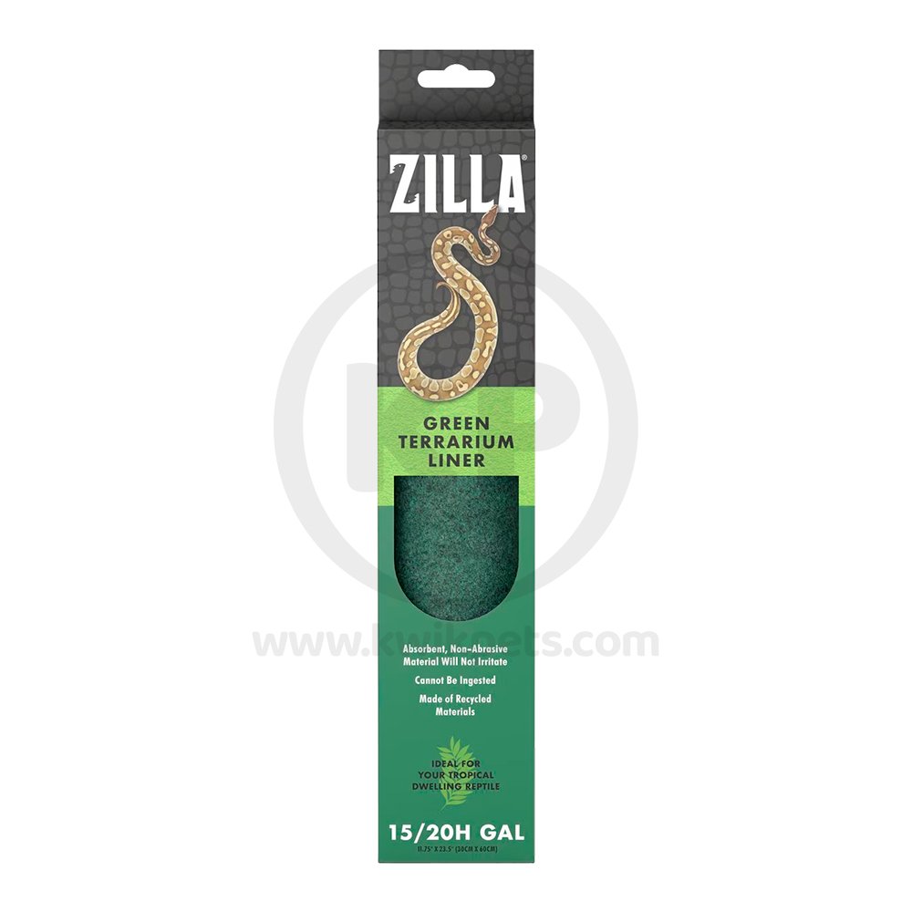 Zilla Reptile Terrarium Liners Green 15/20H/30X gal