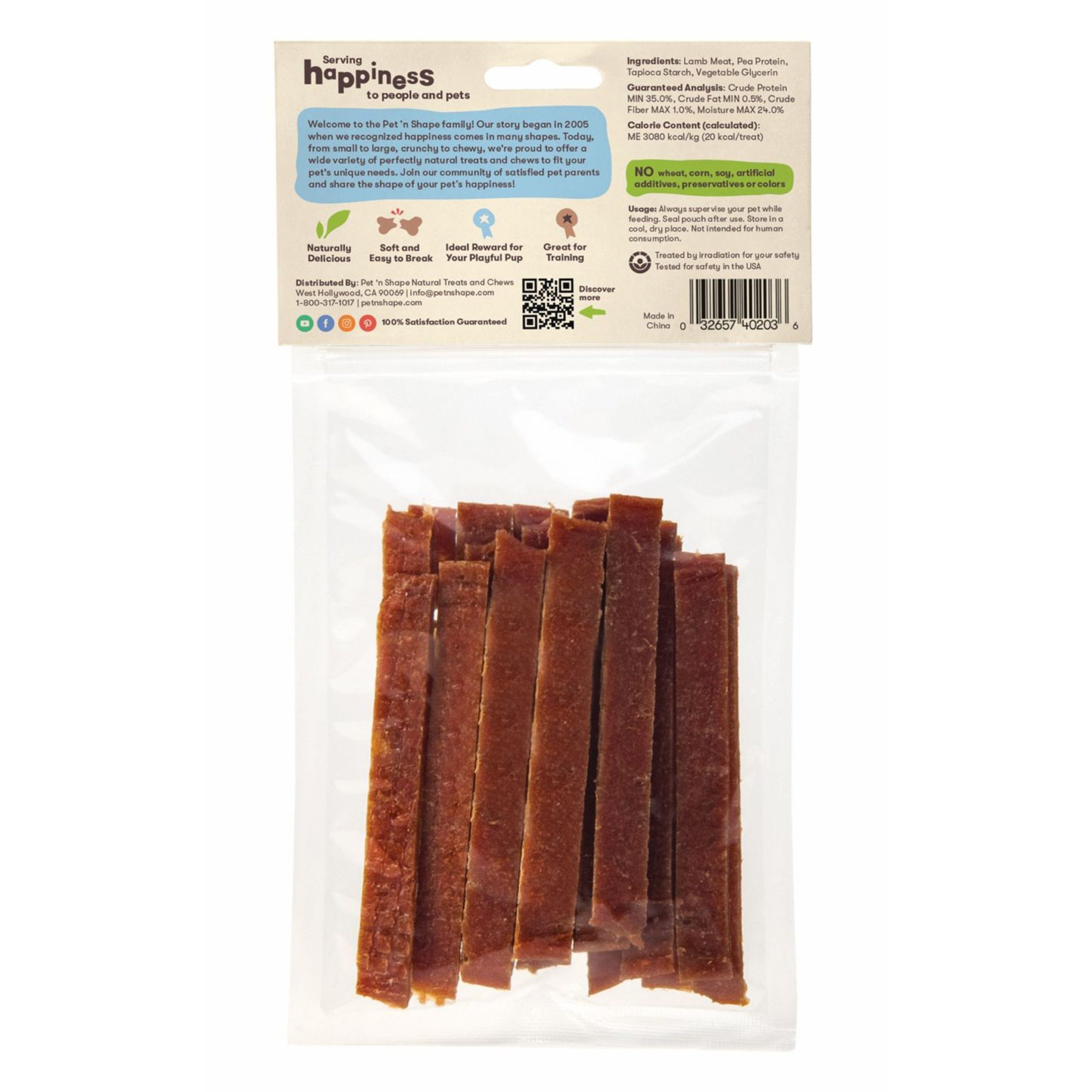 Pet ‘n Shape Lamb Strips Jerky Dog Treats 3-oz